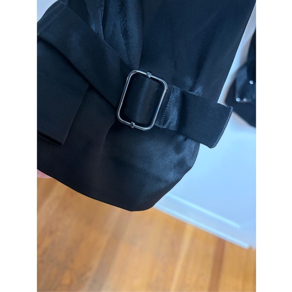 Babaton Black Satin Cargo Pants Women's Size 8 Adjustable Cuff - Picture 4 of 7